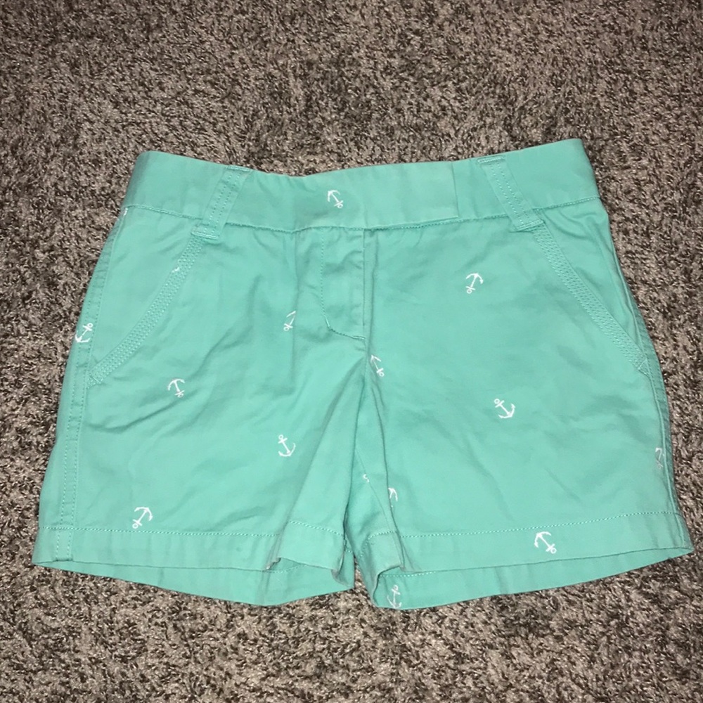 J Crew Factory Size 2 Mint Anchor Critter Shorts